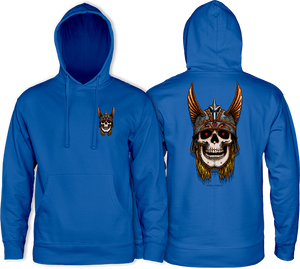 Powell Peralta Anderson Skull Hooded Sweatshirt - SMALL Royal