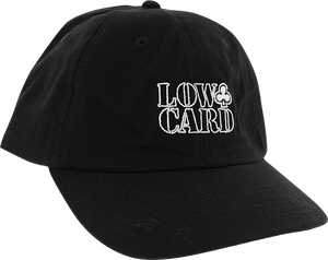 Lowcard Outline Stacked Dad Skate Skate HAT - Skate Skate HAT - Adjustable Black  