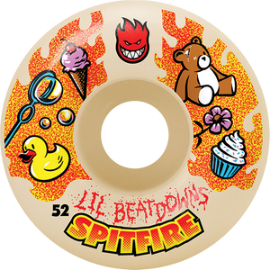 Spitfire F4 99a Classics Lil Beatdown 52mm Nat Skateboard Wheels (Set of 4)