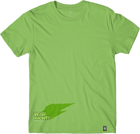 Girl Yeah Right Shadow T-Shirt - Size: MEDIUM Lime Green