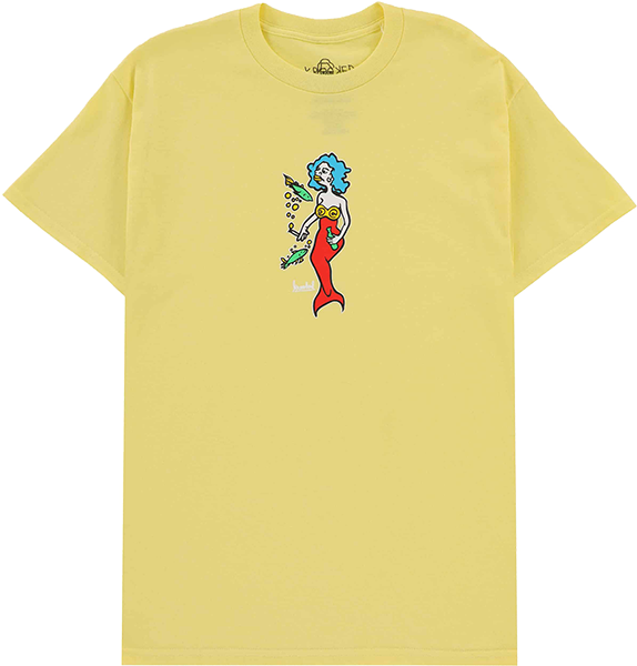 Krooked Mermaid  T-Shirt - Size: SMALL Cornsilk Yellow