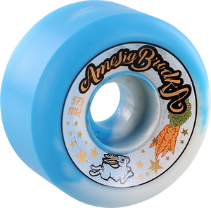 Speedlab Amelia Brodka 57mm 101a Blue/White Swirl Skateboard Wheels (Set of 4)