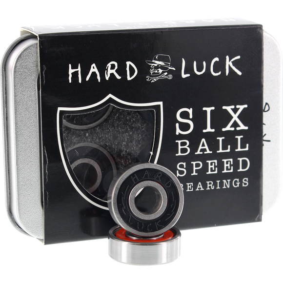 Hard Luck Hard Six 6-Ball Bearings Black - Single Set - 8 Pieces