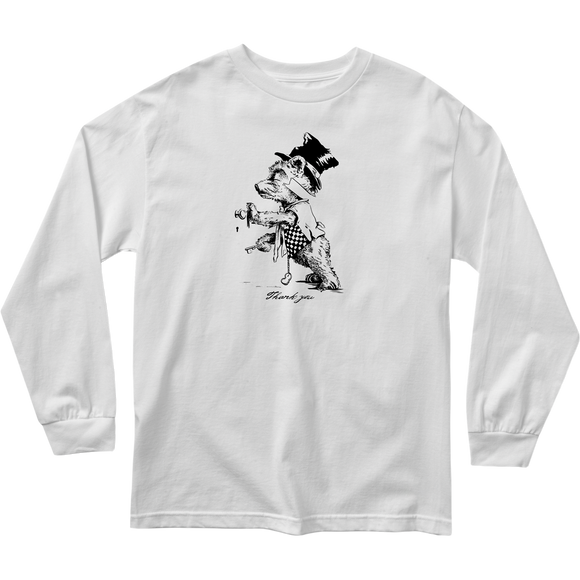 Thank You Tipsy Bear Long Sleeve - White