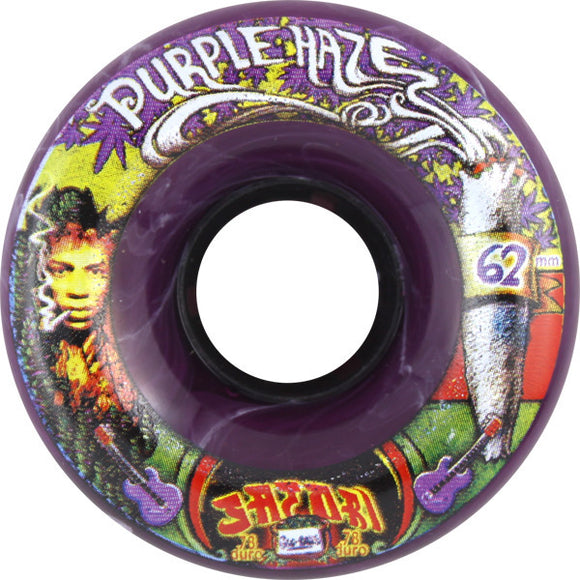 Satori Goo Ball Purple Haze 62mm 78a Clear Purple Skateboard Wheels (Set of 4) - Universo Extremo Boards