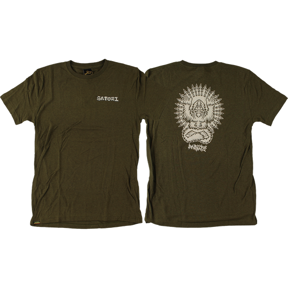 Satori Bigfoot Meditate Hemp T-Shirt - Olive