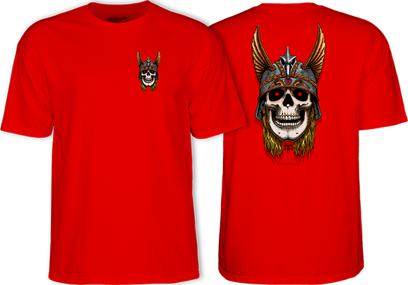 Powell Peralta Anderson Skull T-Shirt - Size: SMALL Red