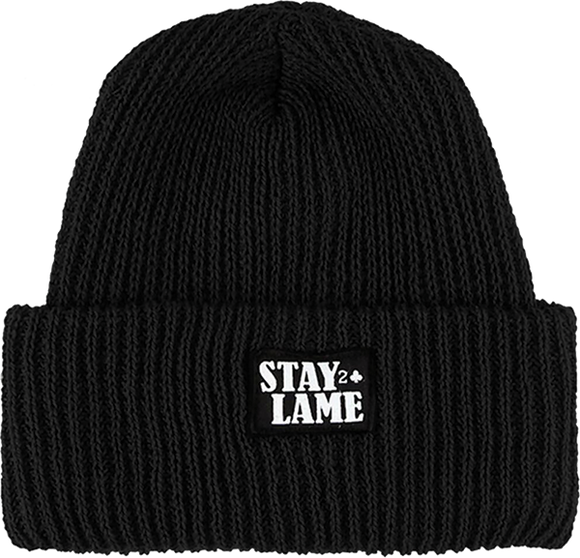 Lowcard Stay Lame BEANIE Black