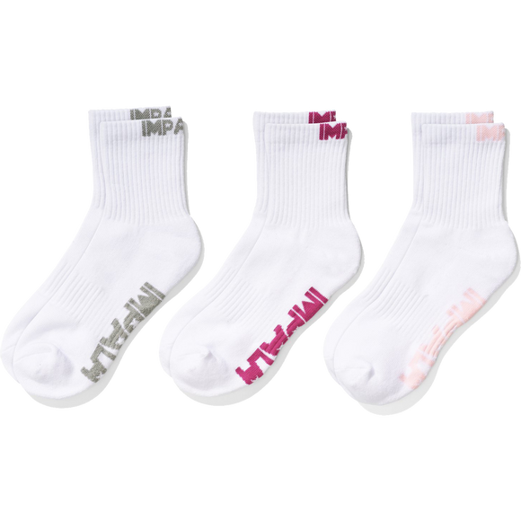 Impala Crew Socks - Everyday White - 3 Pack