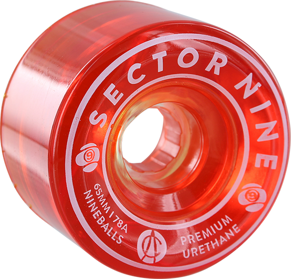 Sector 9 Nineballs 65mm 78a Warm Red Longboard Wheels (Set of 4)