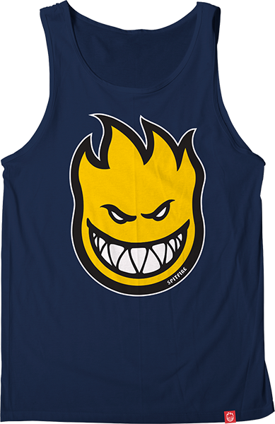 Spitfire Bighead Fill  Tank Top Size: MEDIUM Navy/Yellow