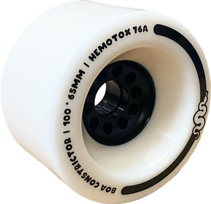 Boa Constrictor 100mm 76a White Longboard Wheels (Set of 4)