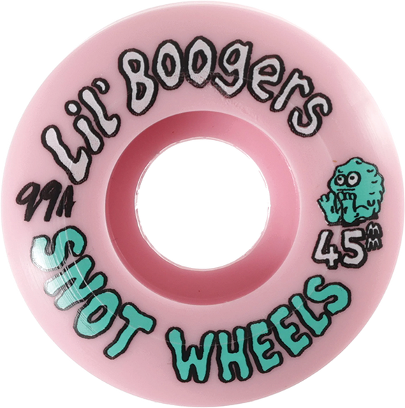 Snot Wheel Co. Lil Boogers 45mm 99a Pink Skateboard Wheels (Set of 4)