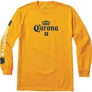 Primitive Corona Cerveza Long Sleeve T-Shirt - Gold