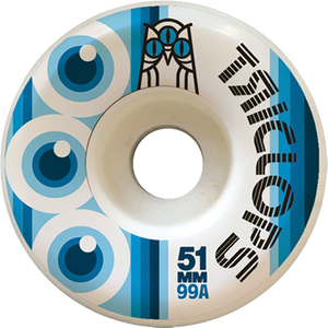 Triclops Third Eye 51mm 99a White Skateboard Wheels (Set of 4)