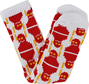 Toy Machine Digi Monster Crew Socks White - Single Pair 