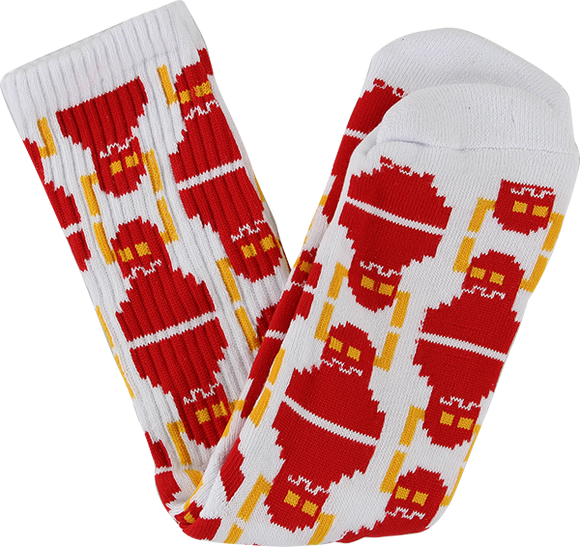 Toy Machine Digi Monster Crew Socks White - Single Pair 