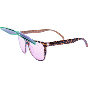 Happy Hour Sunglasses Flip Ups Leopard Pajama Party