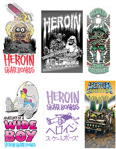 Heroin 12/Pk Assorted  Teggxas Sticker Pack Assorted 