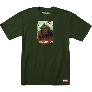 Primitive Marvel The Thing T-Shirt - Size: SMALL Military Green