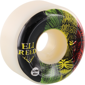 Satori Reed Lion Stripe 52mm 101a White Skateboard Wheels (Set of 4)