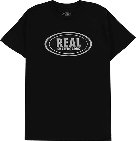 Real Oval T-Shirt - Size: SMALL Black/Gr/Black