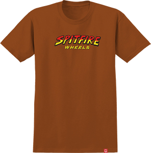 Spitfire Hell Hounds Script T-Shirt - Size: SMALL Orange/Multi