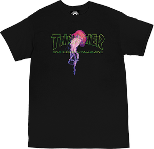 Thrasher Atlantic Drift T-Shirt - Size: MEDIUM Black