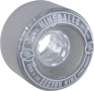 Sector 9 9 Ball 61mm 78a Clear Smoke Longboard Wheels (Set of 4)