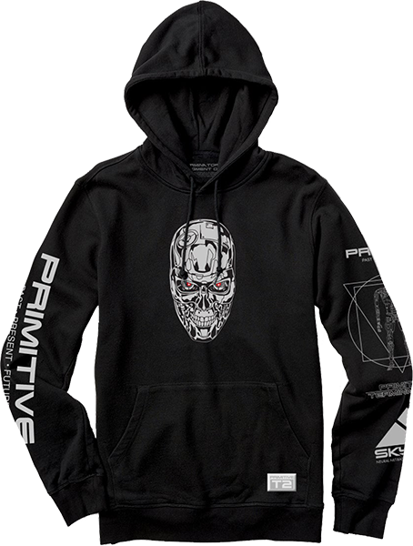 Primitive T2 Skynet Hooded Sweatshirt - SMALL Black