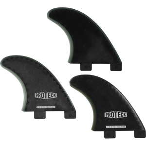 Proteck Performance FCS Surfboard Fins 4.0 - Black - Grom Thruster Set 3pcs