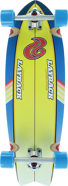 Layback South Swell Cruiser Complete Skateboard -9.5x30 Yellow/Blu 