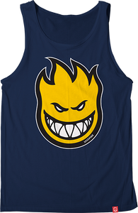 Spitfire Bighead Fill  Tank Top Size: SMALL Navy/Yellow